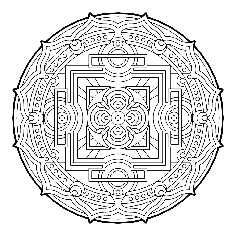 1000x1000 Coloring Pages Geometry Coloring Pages Fractal Geometric
