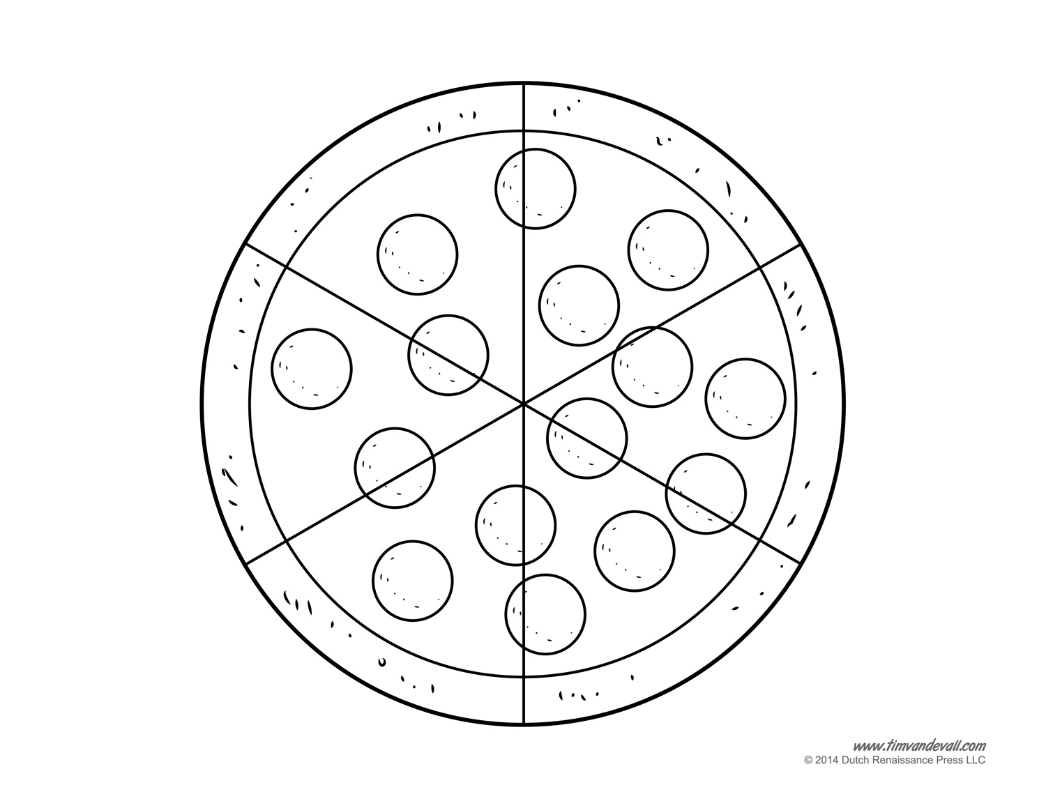 1500x1159 Pizza Coloring Pages