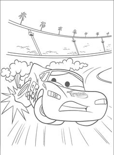 236x320 Disney Cars Mcqueen And Francesco Bernoulli Coloring Page Disney