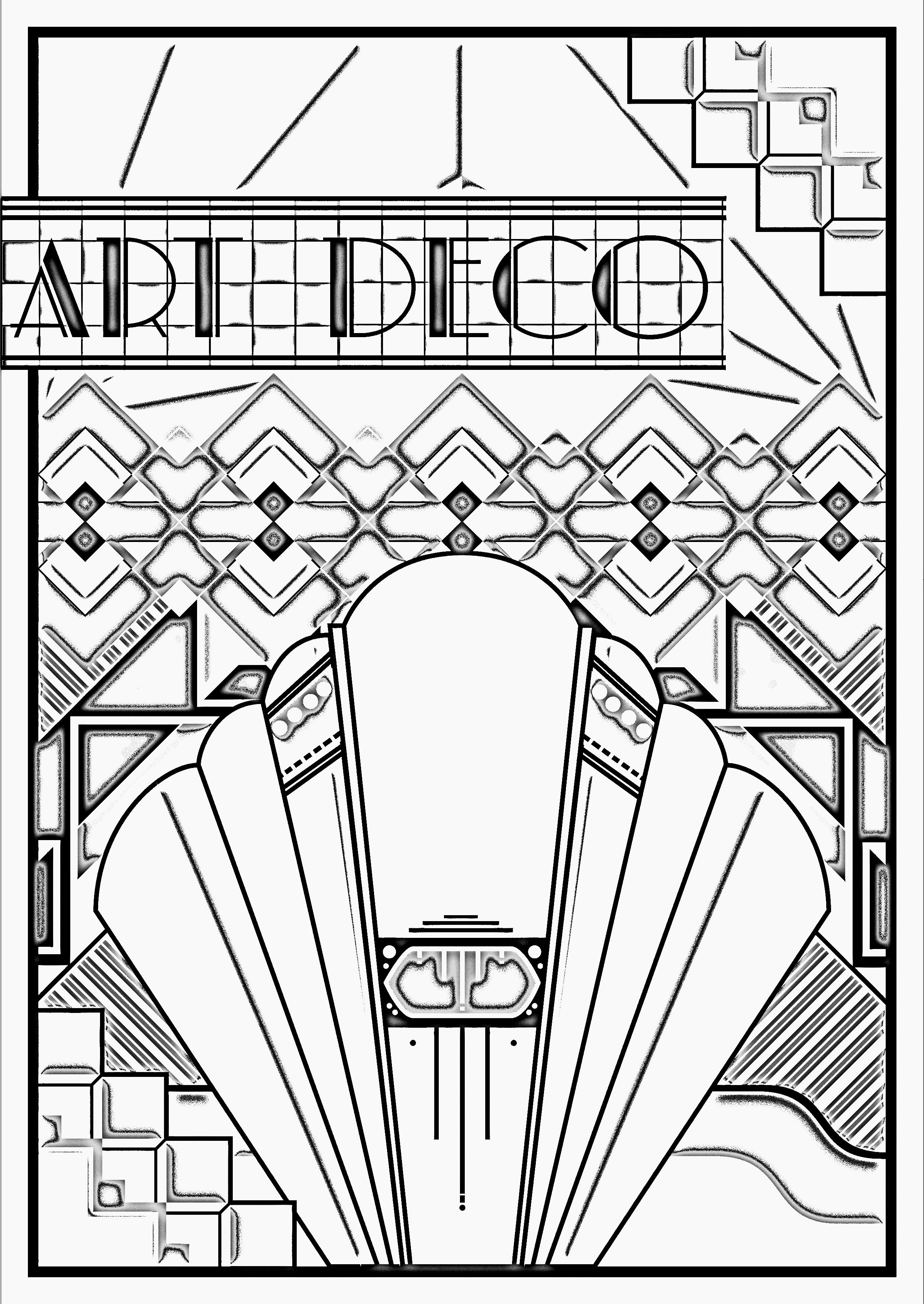 2485x3508 Free Art Deco Coloring Page Exclusive Content