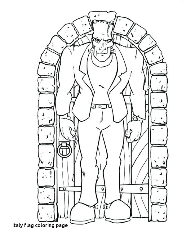 600x777 Frankenstein Coloring Pages To Print Vodacifo For Italy Flag