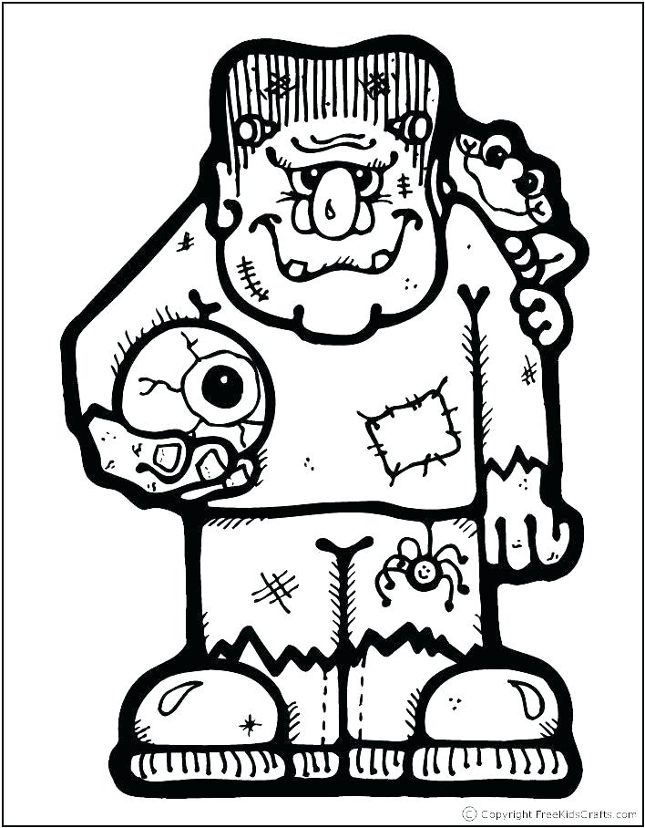 708x908 Frankenstein Coloring Page