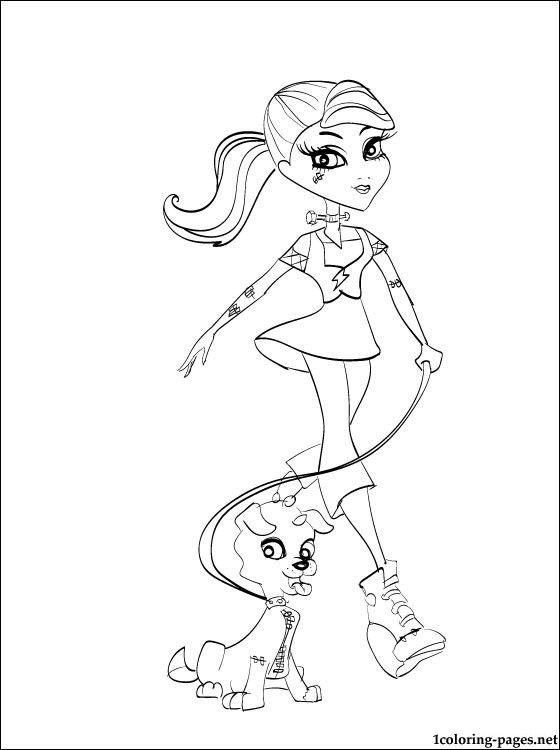 560x750 Frankie Stein Monster High Doll Coloring Pages Color