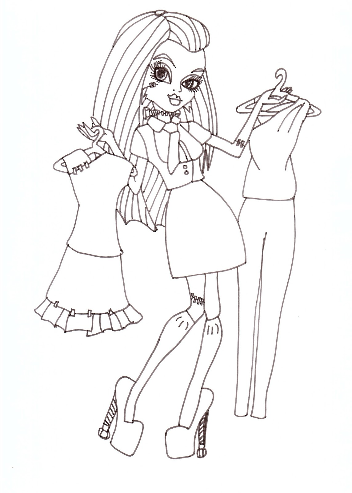 1144x1600 Free Printable Monster High Coloring Pages Frankie I Love Fashion