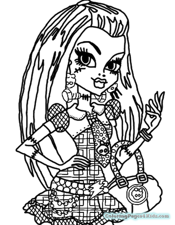 567x731 Monster High Coloring Pages Frankie Stein Coloring Pages For Kids