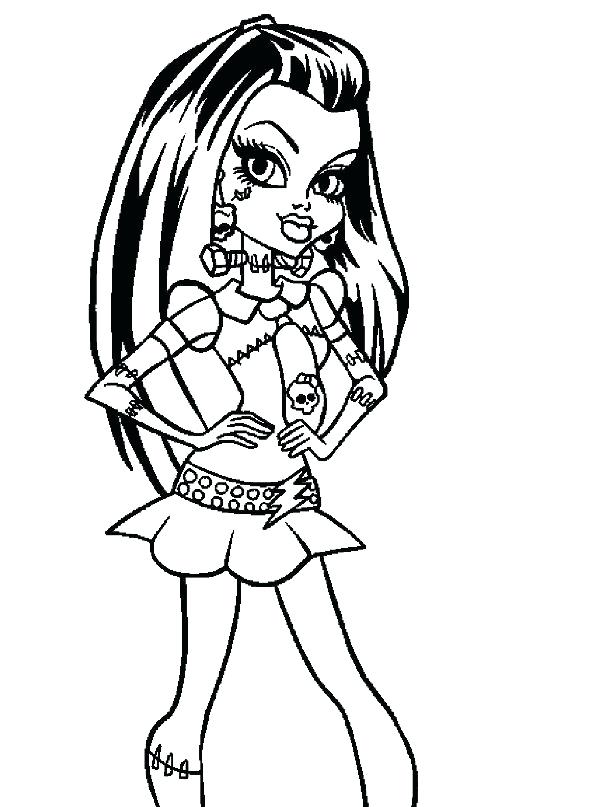 596x807 Monster High Coloring Pages Frankie Stein Coloring Page Monster