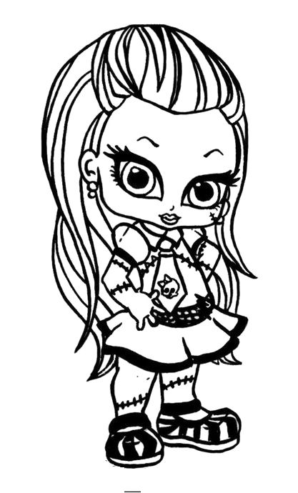 417x690 Monster High Frankie Stein Coloring Pages