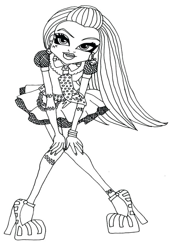 595x842 Monster High Frankie Coloring Pages