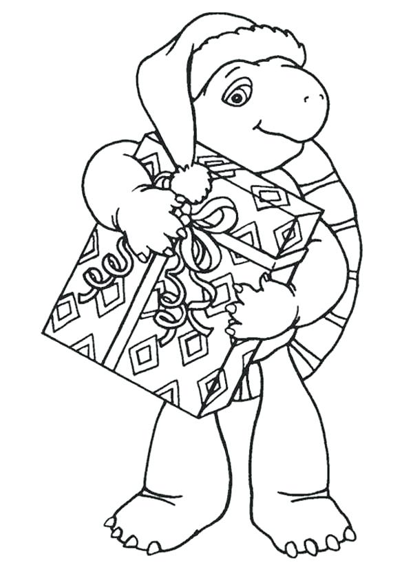 600x840 Franklin Coloring Pages The Turtle And Present Coloring Pages Ben
