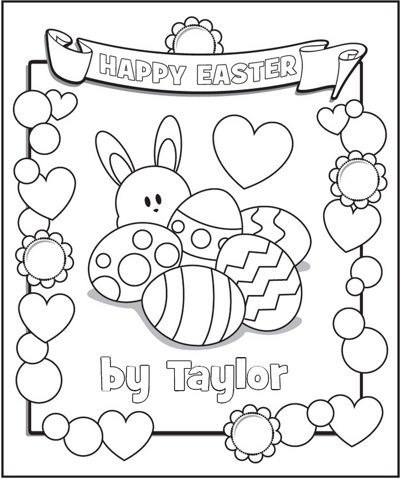 802x960 Free Personalized Coloring Pages Easter Frecklebox Coloring