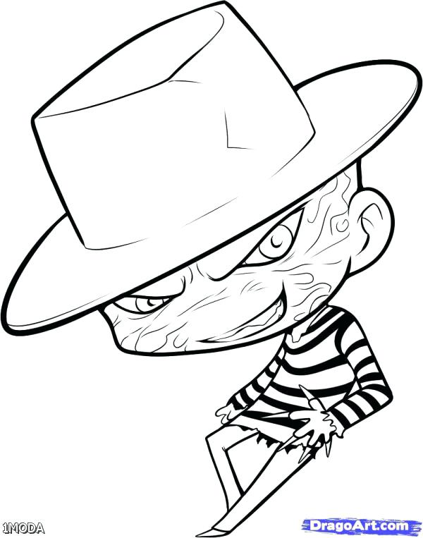 600x763 Freddy Krueger Coloring Pages Colouring Pages Freddy Krueger