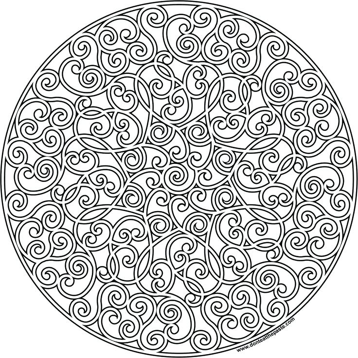 736x736 Abstract Coloring Pages Free Free Mandala Coloring Pages Free