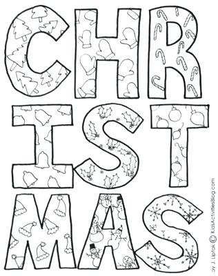 316x400 Adult Christmas Coloring Pages