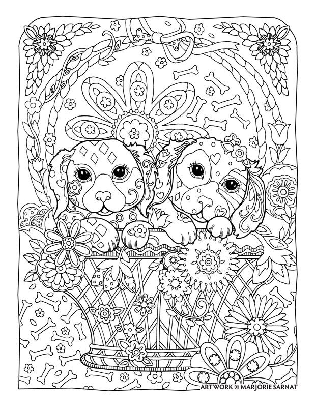 619x800 Intricate Dog Adult Coloring Pages Free