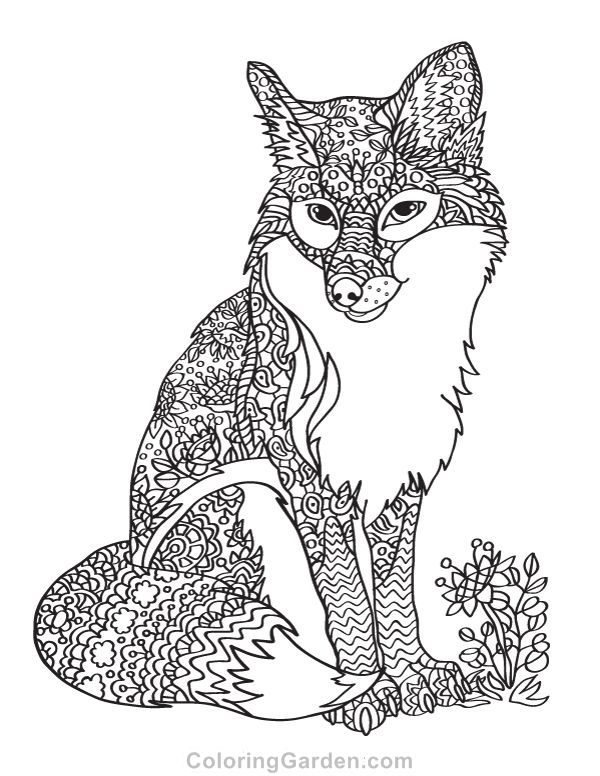 600x776 Best Animal Coloring Pages For Adults Images
