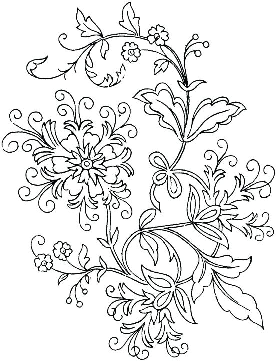 551x720 Adult Coloring Pages Flowers Free Printable Flower Coloring Pages