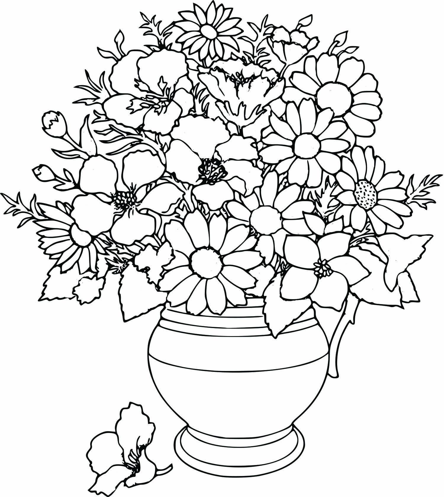 1500x1680 Free Beautifull Flower Coloring Pages Coloring Pages