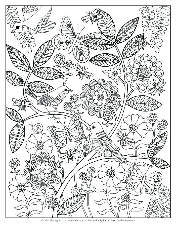 700x906 Flower Garden Coloring Pages Color Free Printable Coloring