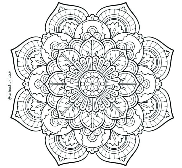 693x640 Mandalas To Color Free Also Adult Coloring Pages Mandala Print