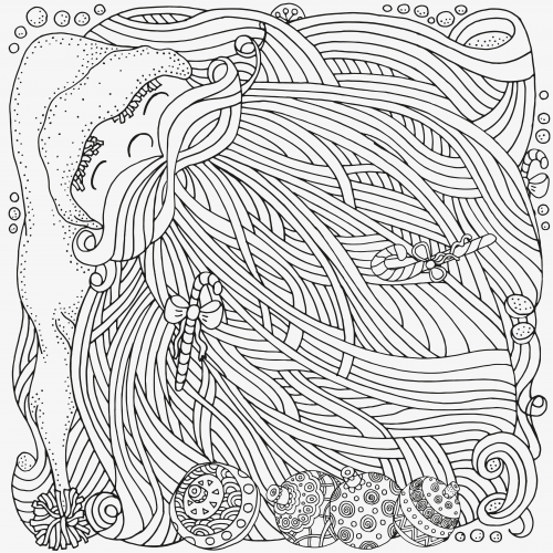 500x500 Advanced Christmas Coloring Page