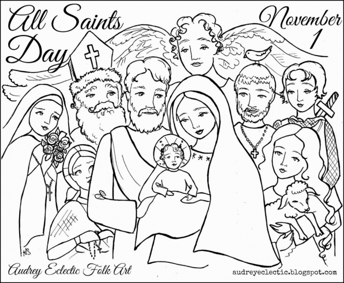 700x575 Free All Saints Day Coloring Pages