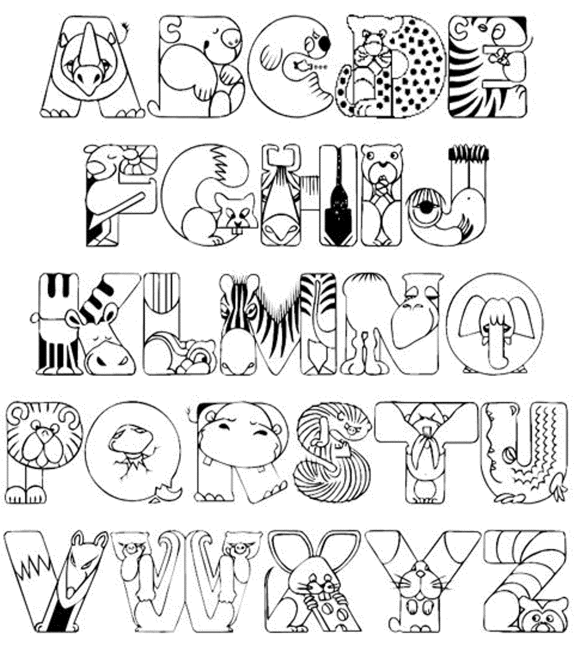 2000x2292 Entire Alphabet Coloring Page Whole Pages Free Printable Az