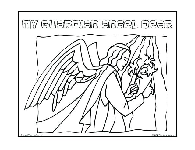 640x494 Guardian Angel Coloring Pages Free Angel Coloring Pages Guardian