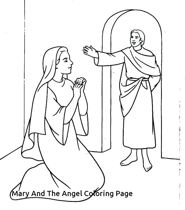 640x724 Mary Coloring Page Coloring Pages Coloring Page Free Angel