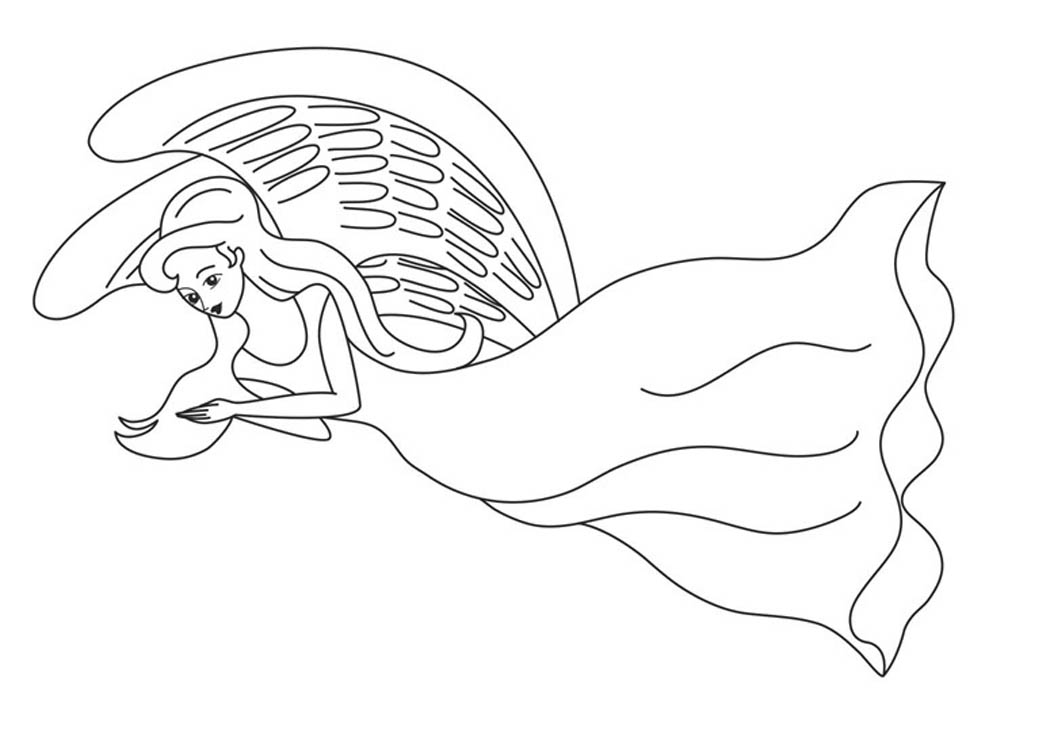 1050x745 Printable Angel Coloring Pages Coloring Me