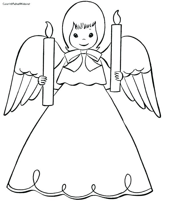 600x727 Printable Angel Coloring Pages Free Printable Angel Coloring Pages