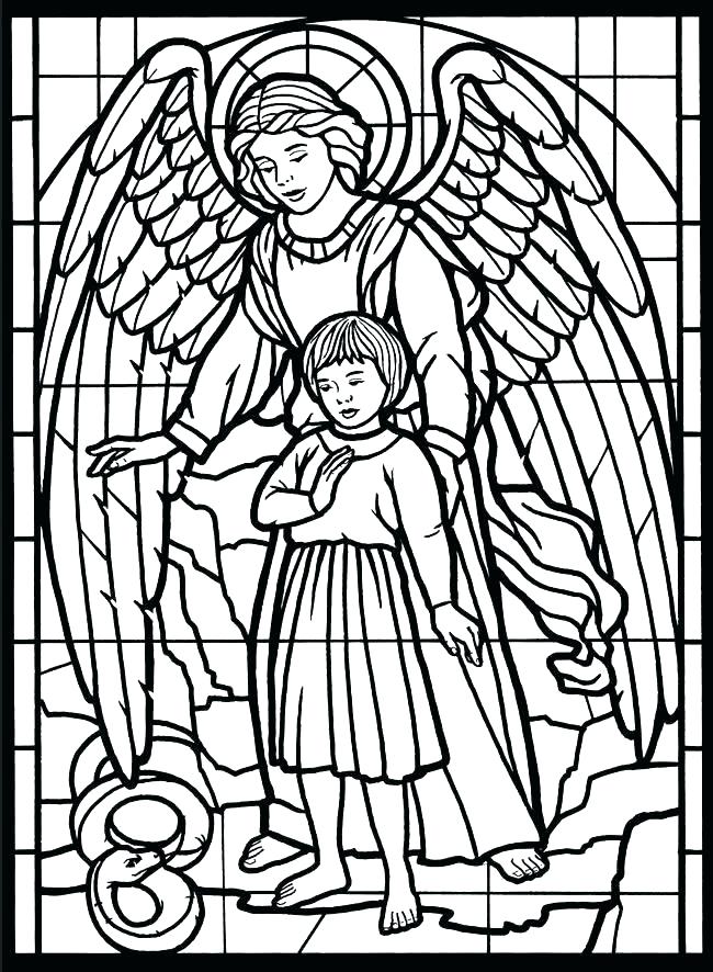 650x886 Guardian Angel Coloring Page Angels Coloring Pages Anime Dark