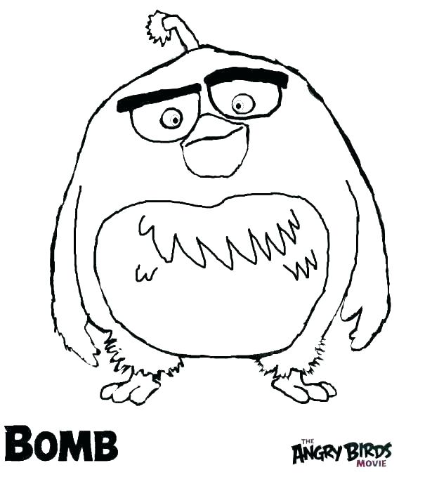615x679 Free Angry Birds Coloring Pages