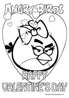 236x333 Valentine's Coloring Pages Angry Birds Valentines Day Coloring