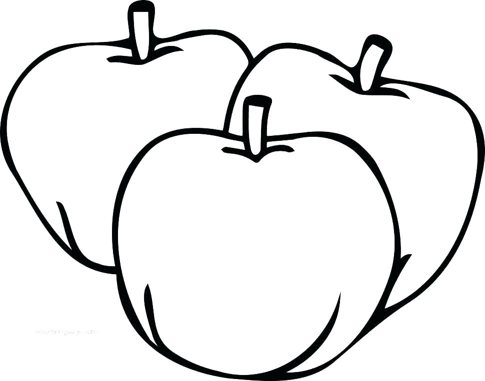 970x763 Printable Apple Coloring Pages
