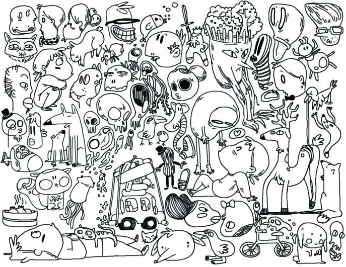 687x531 Free Doodle Art Coloring Pages