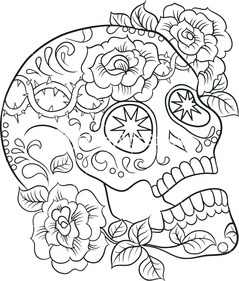818x960 Sugar Skull Coloring Pages Printable Sugar Skull Coloring Pages