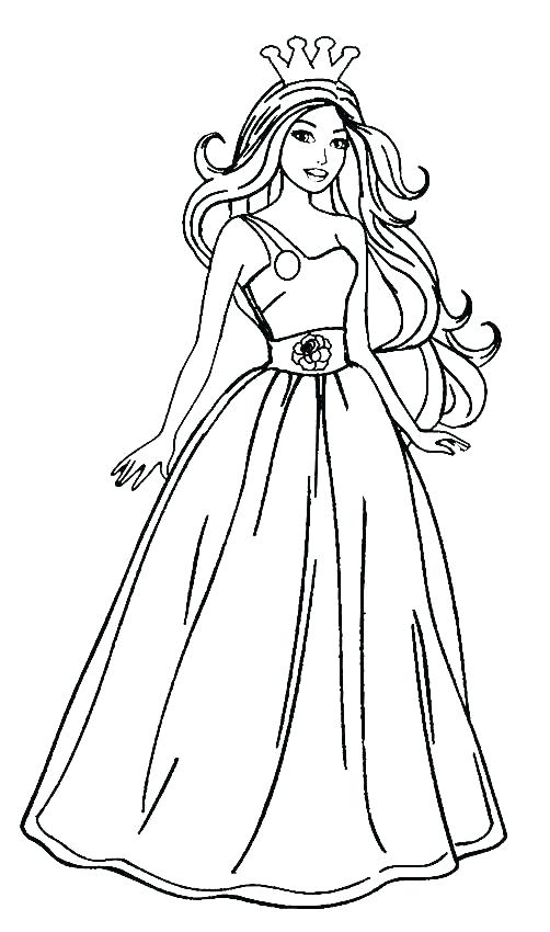 502x850 Free Barbie Coloring Pages Barbie Images For Coloring Simple