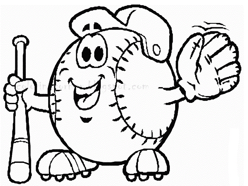 800x600 Softball Coloring Pages Fresh Free Baseball Baseball Bat Coloring
