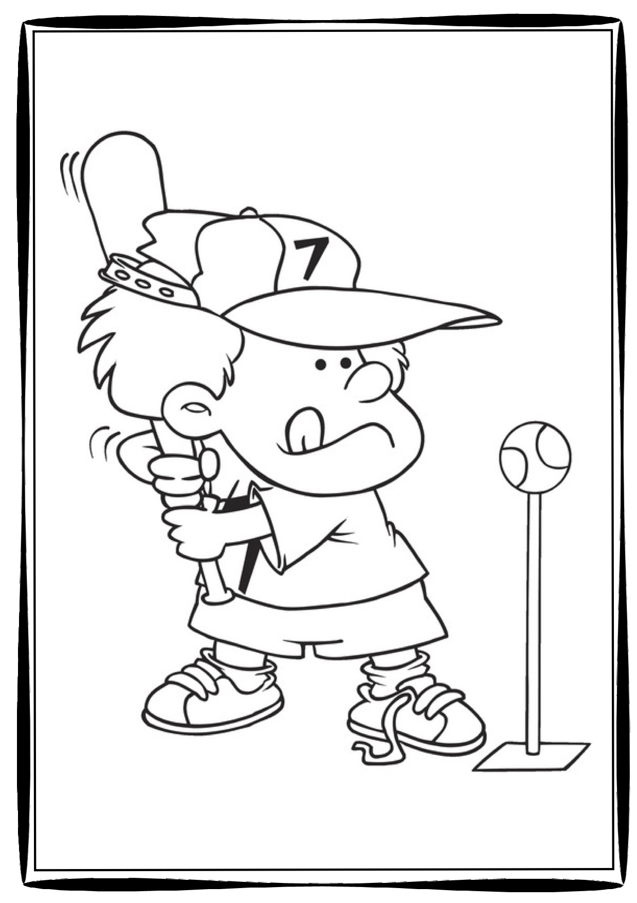 1239x1754 Baseball Coloring Pages