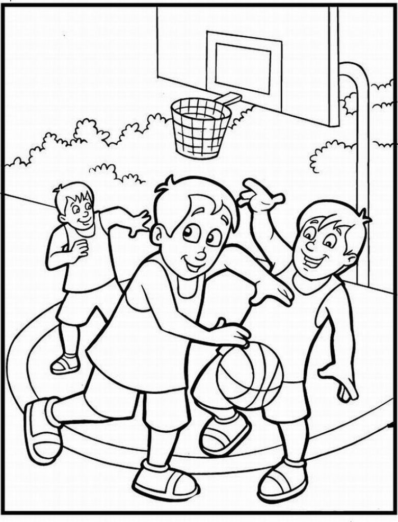 781x1024 Free Printable Coloring Sheet Of Basketball Sport For Kids