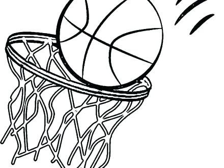 440x330 Free Printable Basketball Coloring Pages