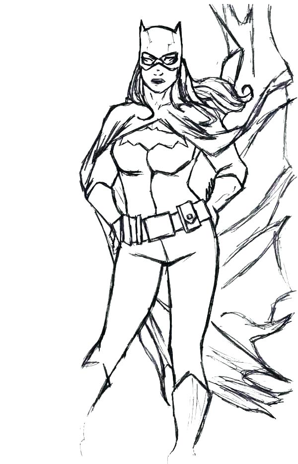 600x934 Batgirl Coloring Pages For Kids Printable Colouring