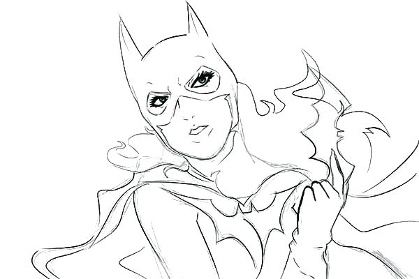 600x400 Batgirl Coloring Page