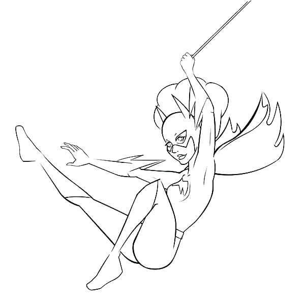 600x607 Batgirl Coloring Page