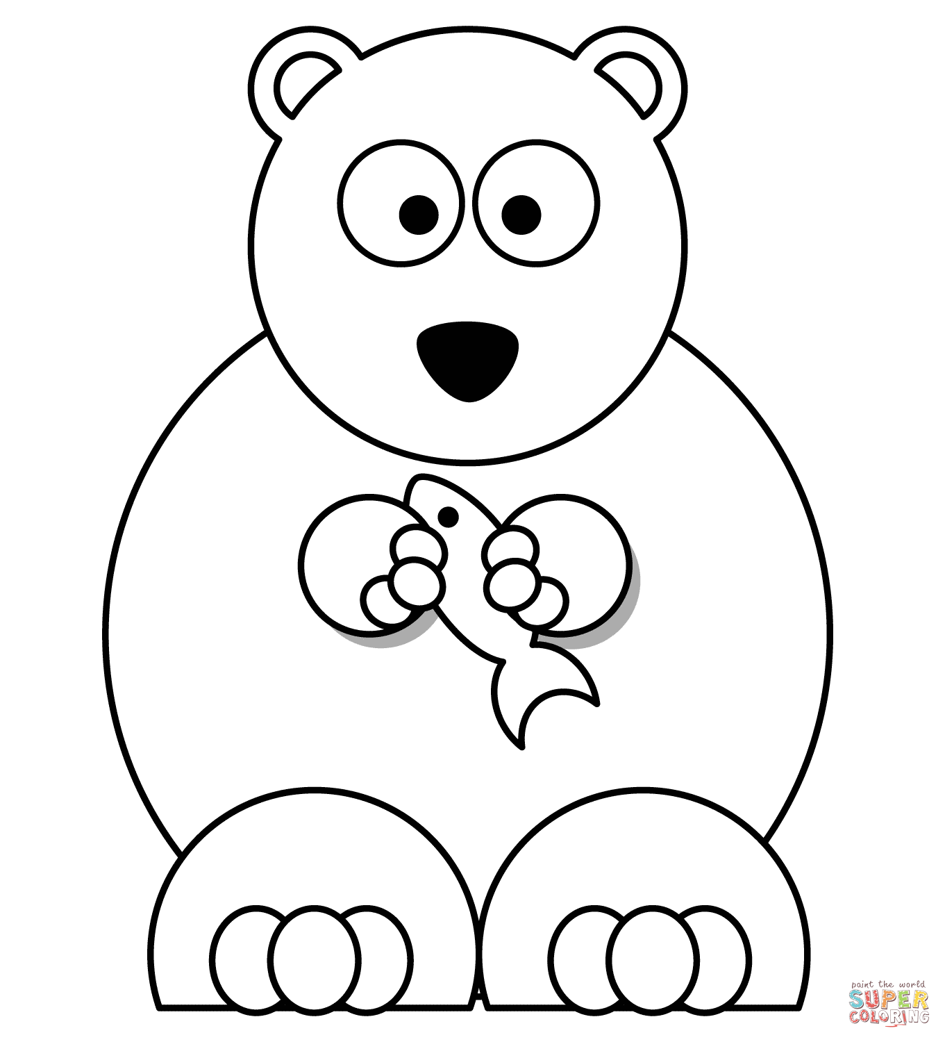 1361x1500 Fortune Polar Bear Coloring Sheet Bears Pages