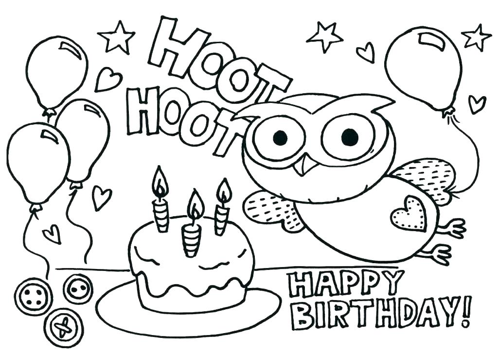 1024x727 Free Birthday Coloring Pages To Print Birthday Coloring Sheets