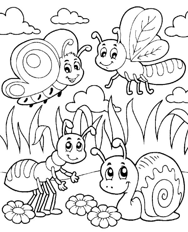 600x740 Free Bug Coloring Pages Coloring Pages Impressive Bugs Colouring