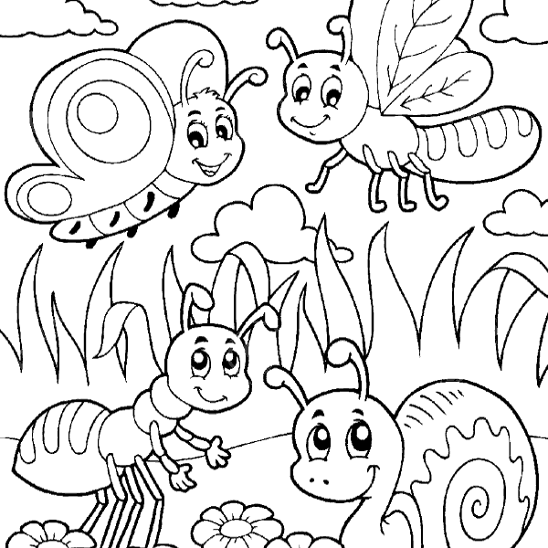 600x600 Spring Bugs Coloring Pages Spring Bug Coloring Pages Download