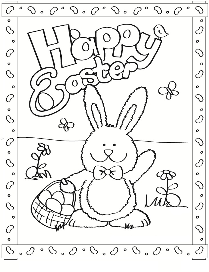 732x952 Easter Bunny Coloring Pages Printable, Happy Easter Bunny