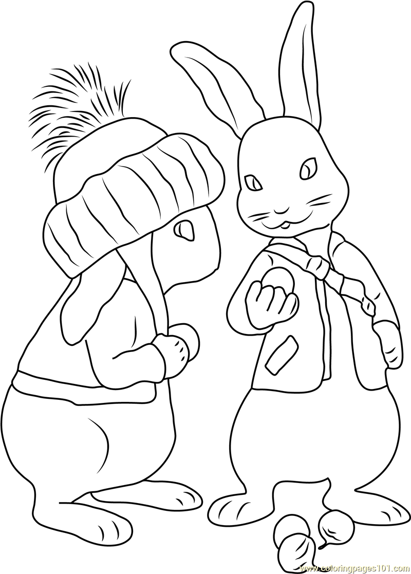 800x1117 Benjamin Bunny Coloring Page